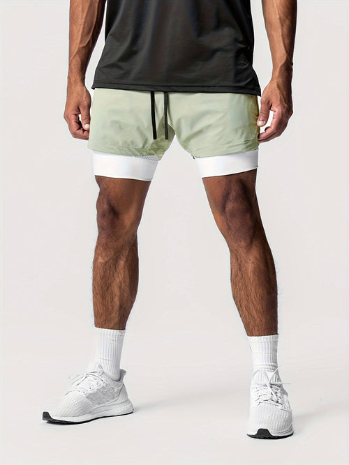 Men's 2-in-1 gym shorts – colour option
