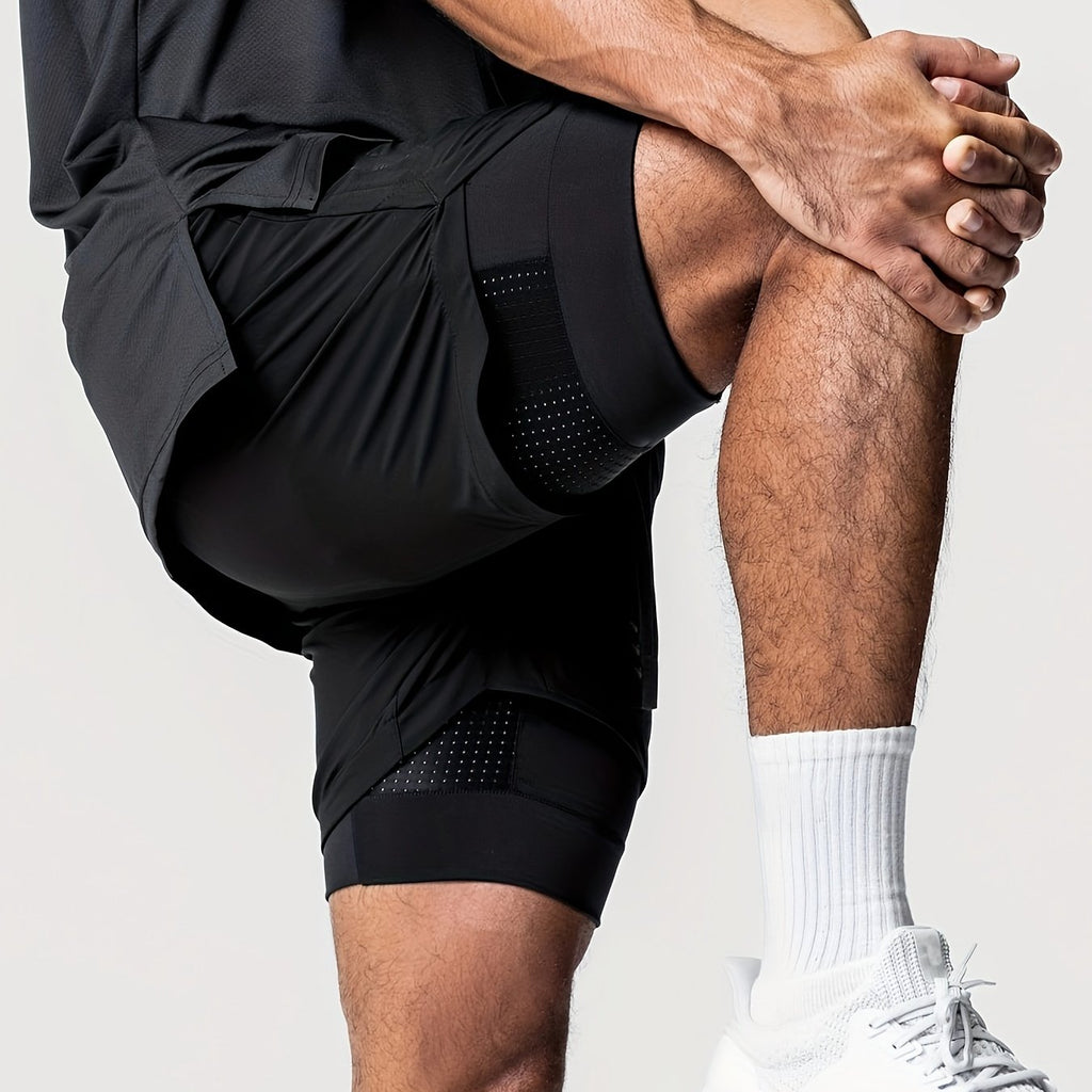 Men's 2-in-1 gym shorts – colour option
