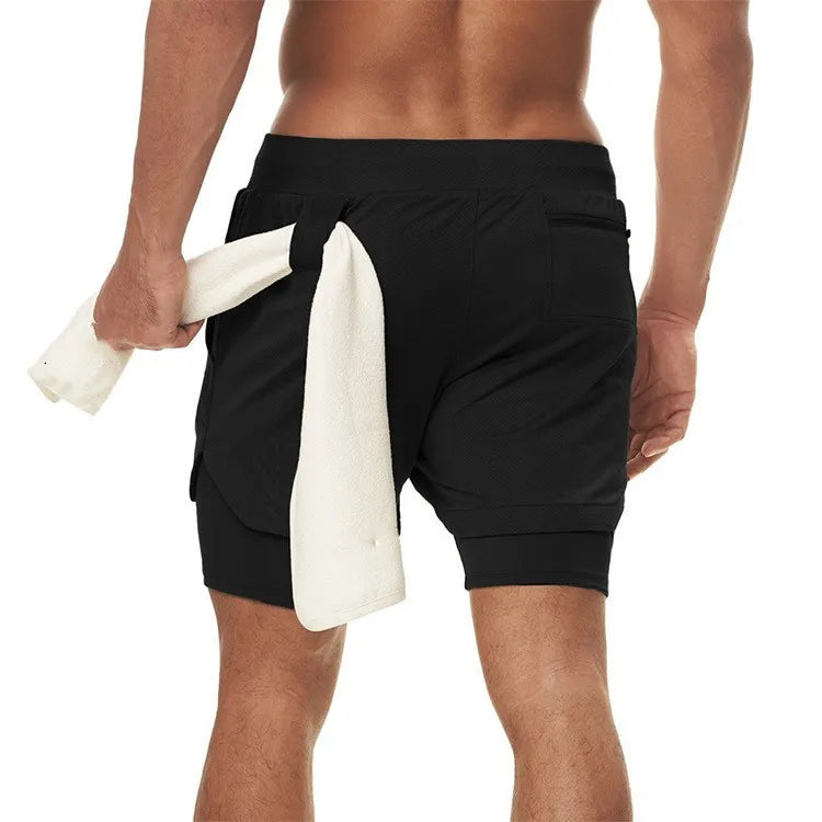 Men's Camo & Solid Running Shorts