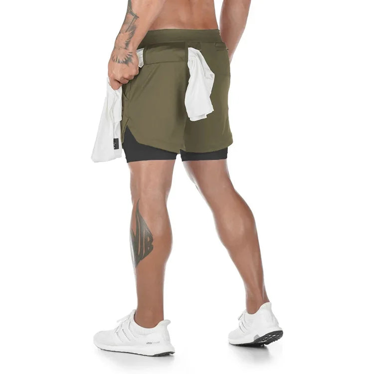 Men's Camo & Solid Running Shorts