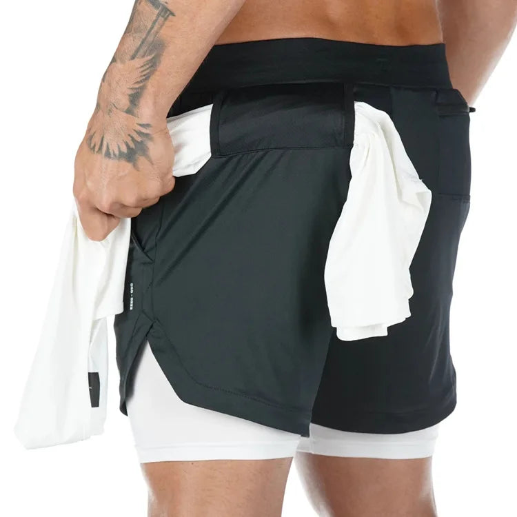 Men's Camo & Solid Running Shorts
