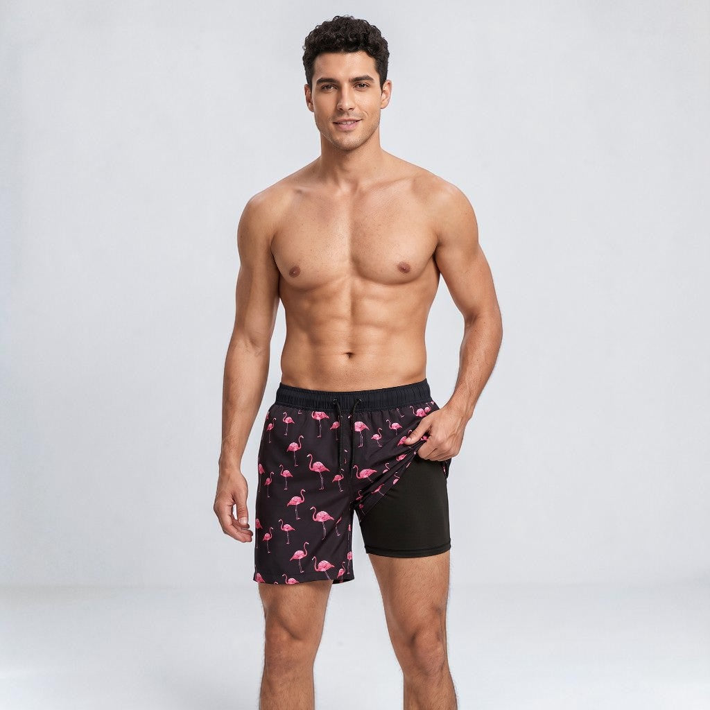 Men's compression-lined swim shorts – colour option