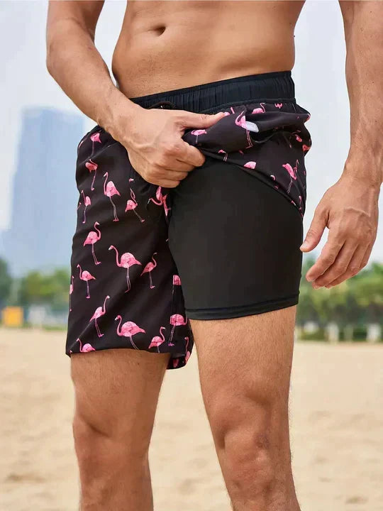Men's compression-lined swim shorts – colour option
