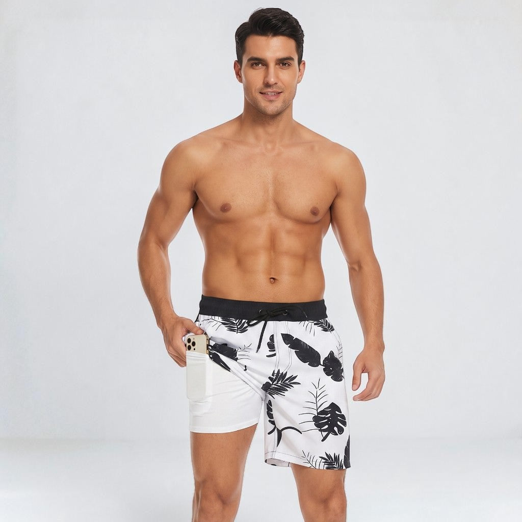 Men's compression-lined swim shorts – colour option