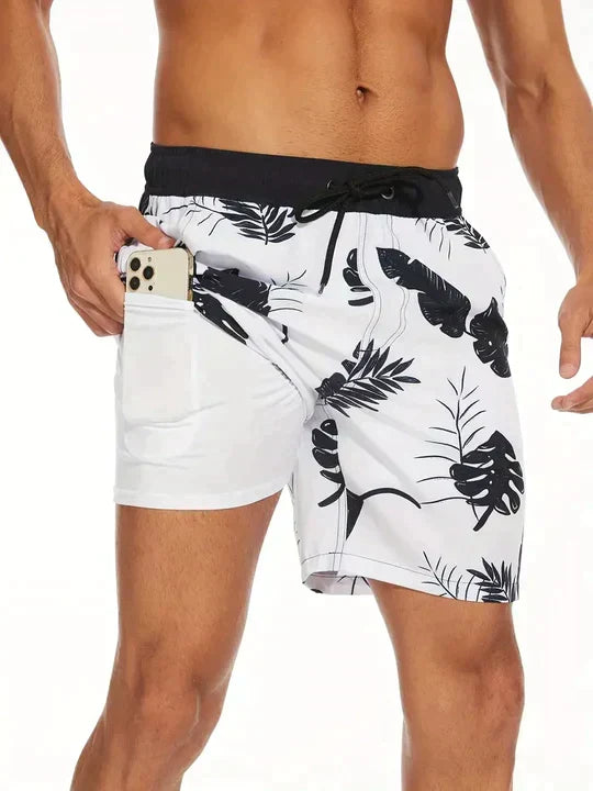 Men's compression-lined swim shorts – colour option