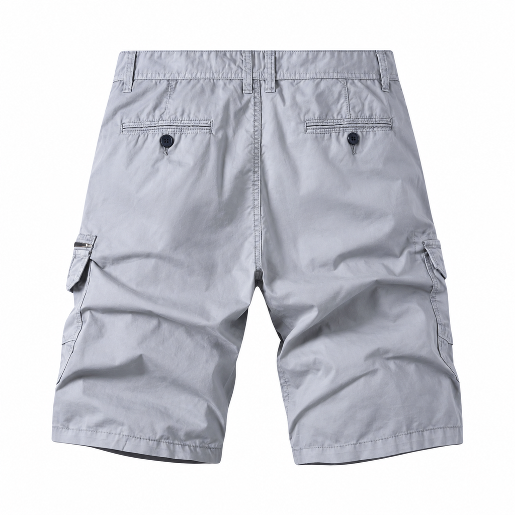 Men's cotton long cargo shorts – colour option