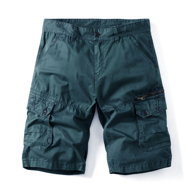 Men's cotton long cargo shorts – alternate view