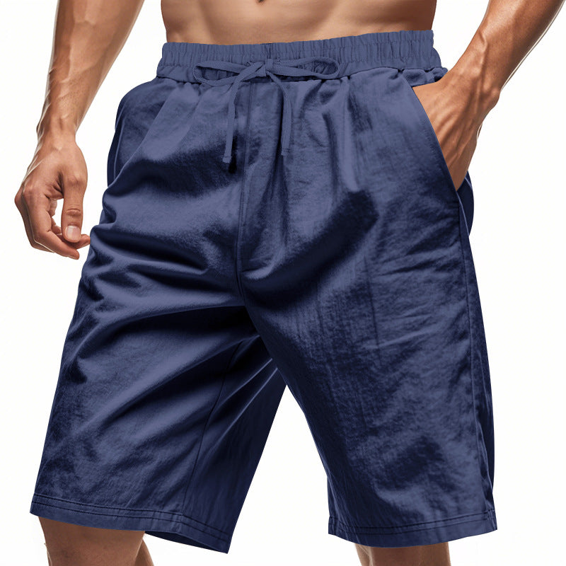 Men's cotton-blend Bermuda shorts – colour option