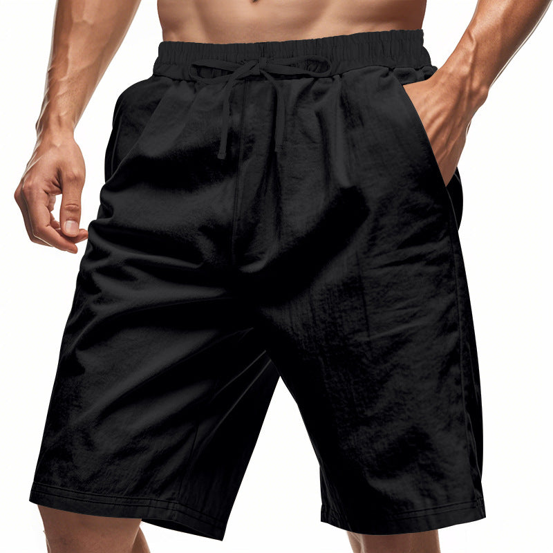 Men's cotton-blend Bermuda shorts – colour option