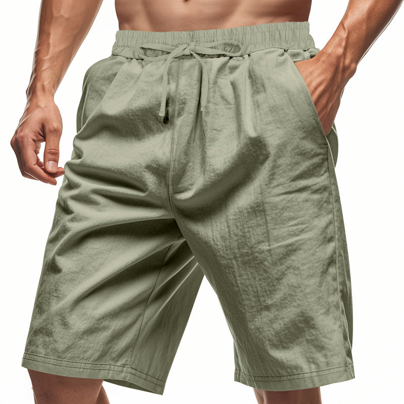 Men's cotton-blend Bermuda shorts – colour option