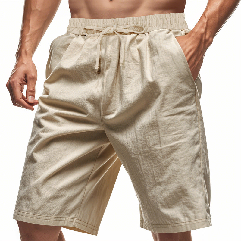 Men's cotton-blend Bermuda shorts – colour option