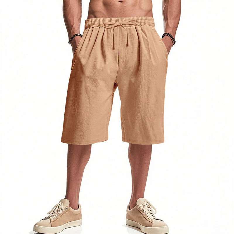 Men's cotton-blend Bermuda shorts – colour option