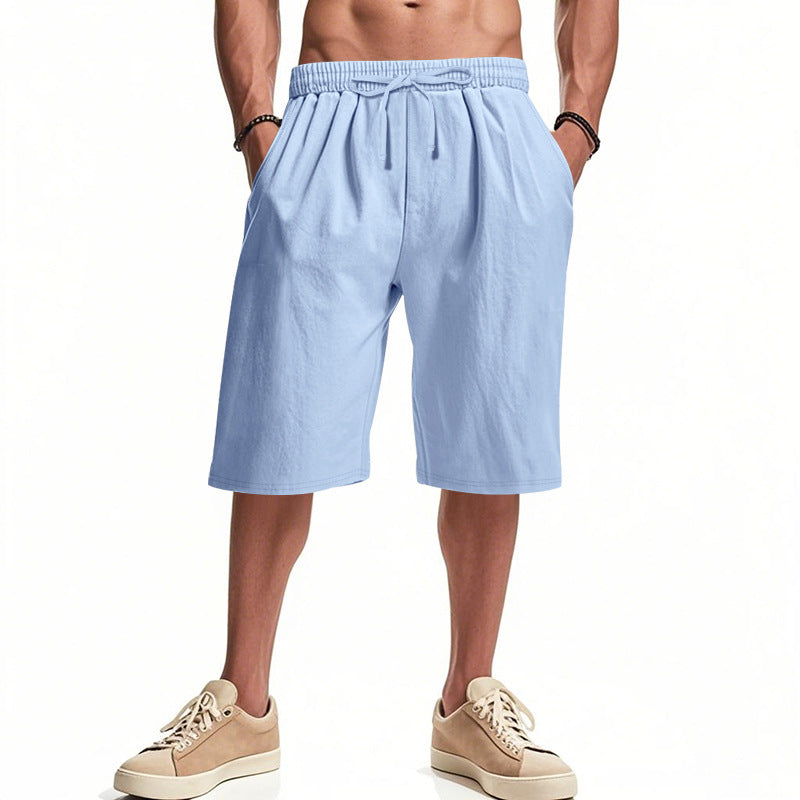 Men's cotton-blend Bermuda shorts – colour option