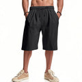 Men's Cotton-Blend Bermuda Shorts with Drawstring Waist