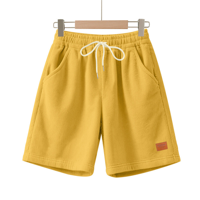 Men's Cotton-Blend Bermuda Shorts with Drawstring Waist