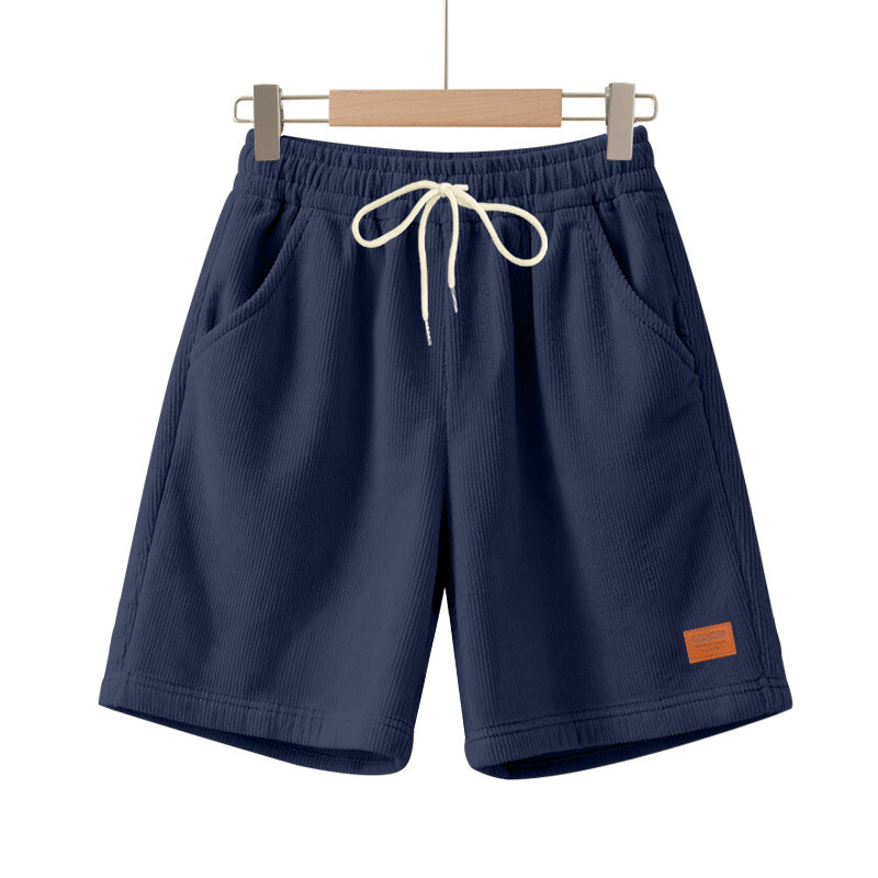 Men's Cotton-Blend Bermuda Shorts with Drawstring Waist