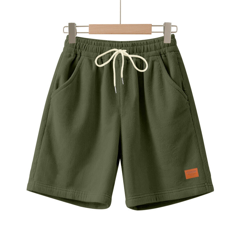 Men's Cotton-Blend Bermuda Shorts with Drawstring Waist