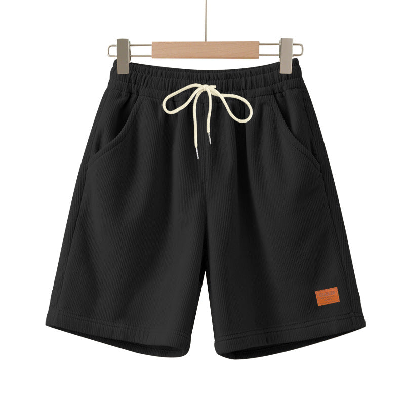Men's Cotton-Blend Bermuda Shorts with Drawstring Waist