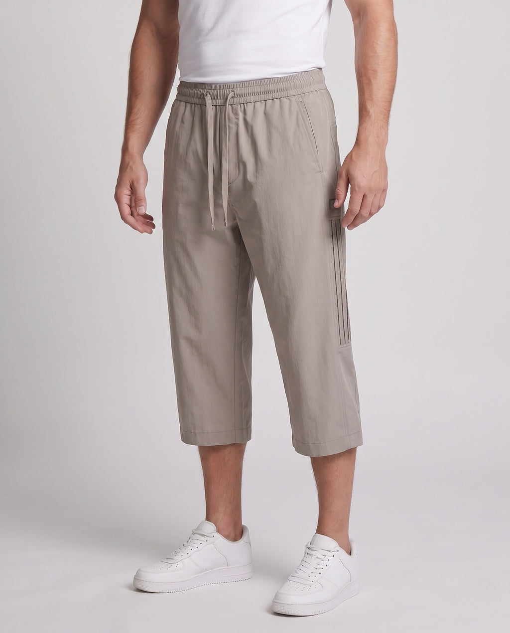 Men's cotton-blend casual shorts – colour option