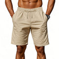 Men's Cotton-Blend Elastic Waist Casual Shorts