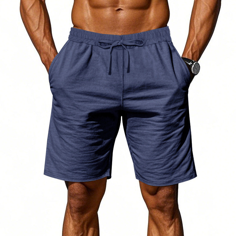 Men's Cotton-Blend Elastic Waist Casual Shorts