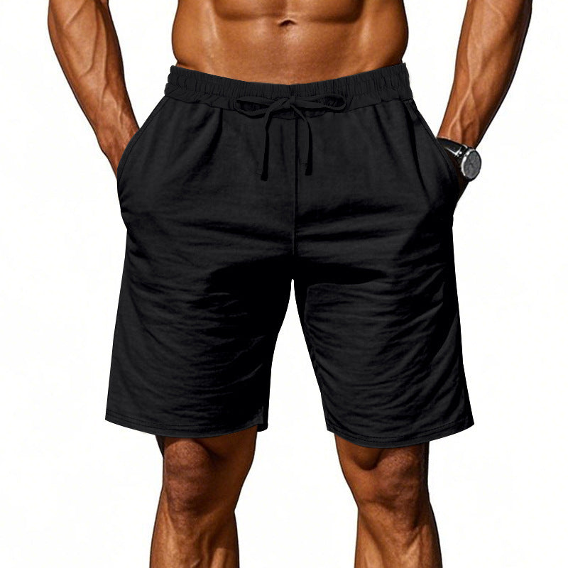 Men's Cotton-Blend Elastic Waist Casual Shorts