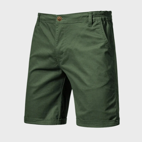 Men's cotton-blend chino shorts – colour option