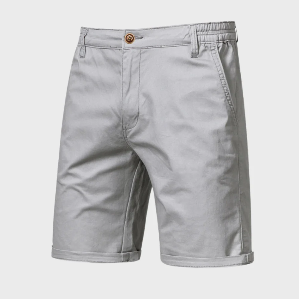 Men's cotton-blend chino shorts – colour option