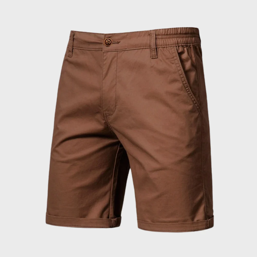 Men's cotton-blend chino shorts – colour option