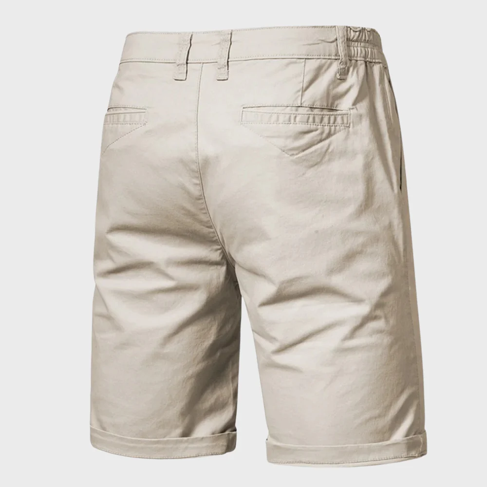 Men's cotton-blend chino shorts – colour option