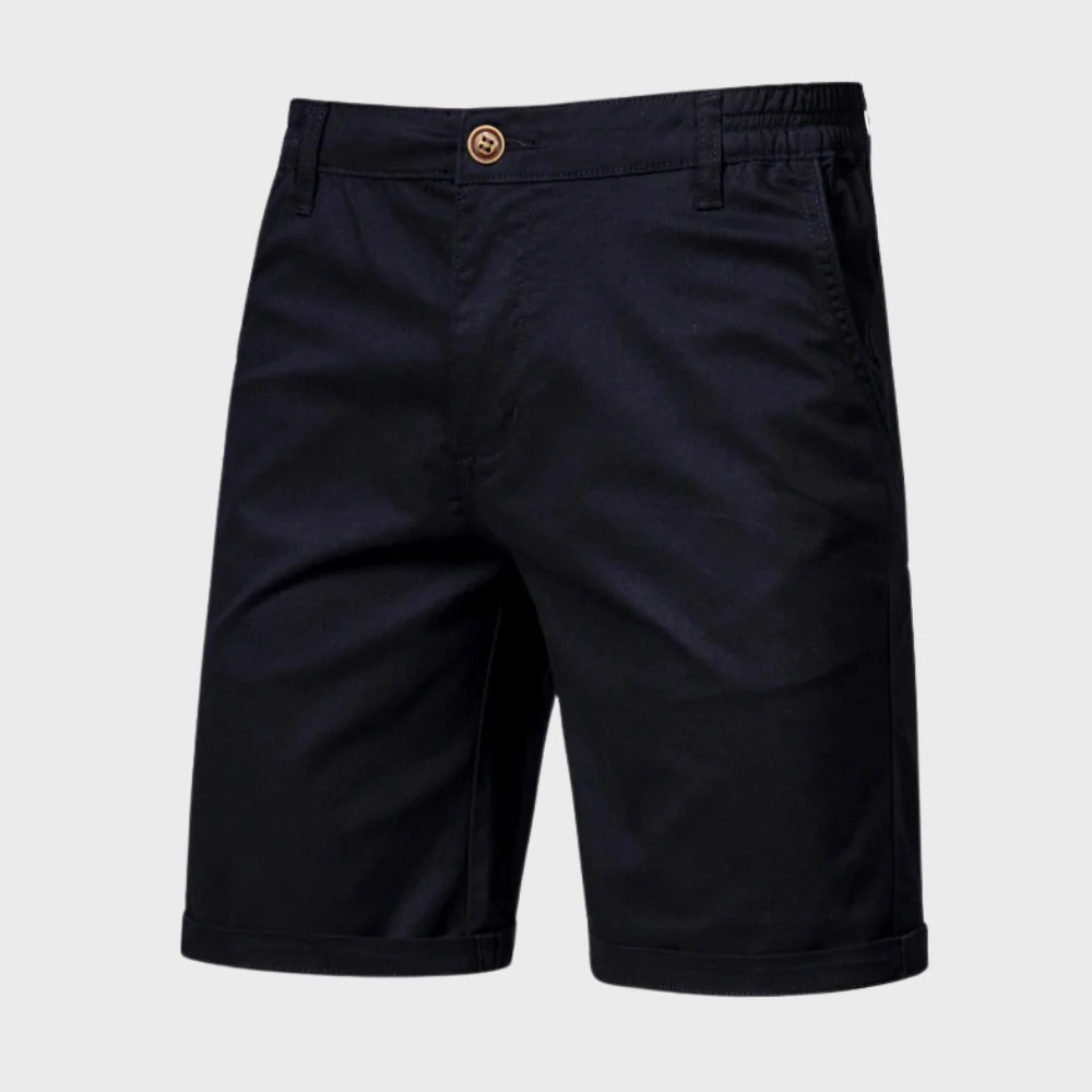 Men's cotton-blend chino shorts – colour option