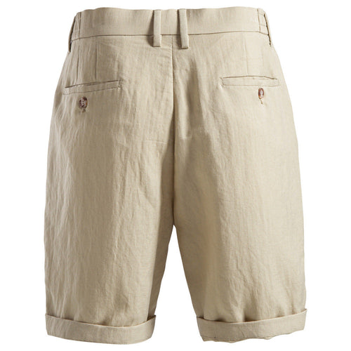 Men's cotton-linen pleated shorts – alternate view
