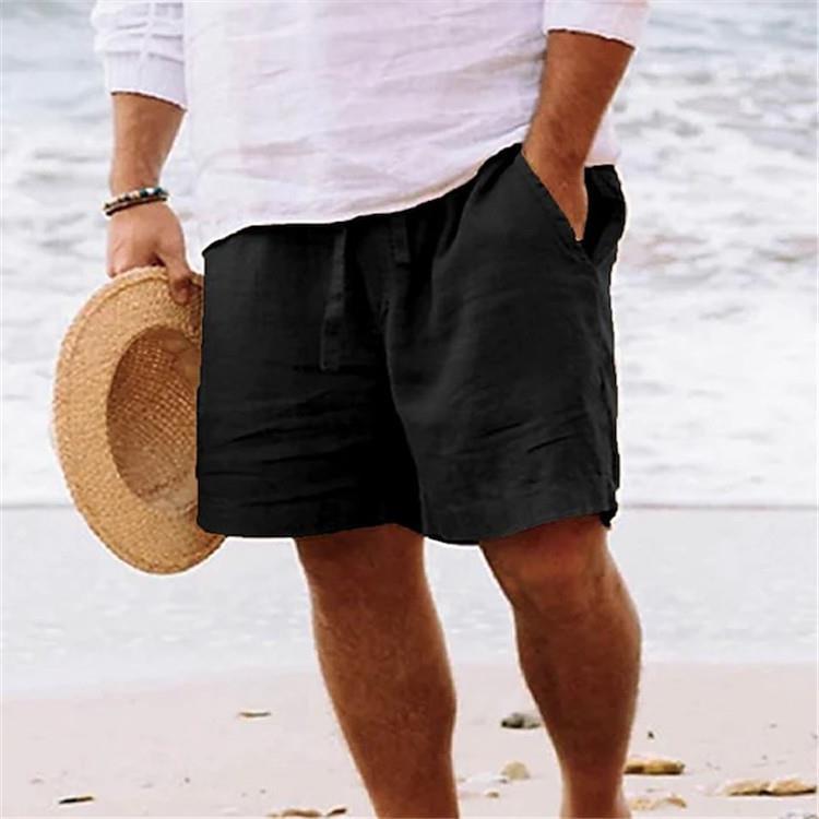 Men's crinkle cotton-linen Bermuda shorts – alternate view