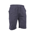 Men's Crinkle Cotton-Linen Blend Bermuda Shorts with Patch Pockets