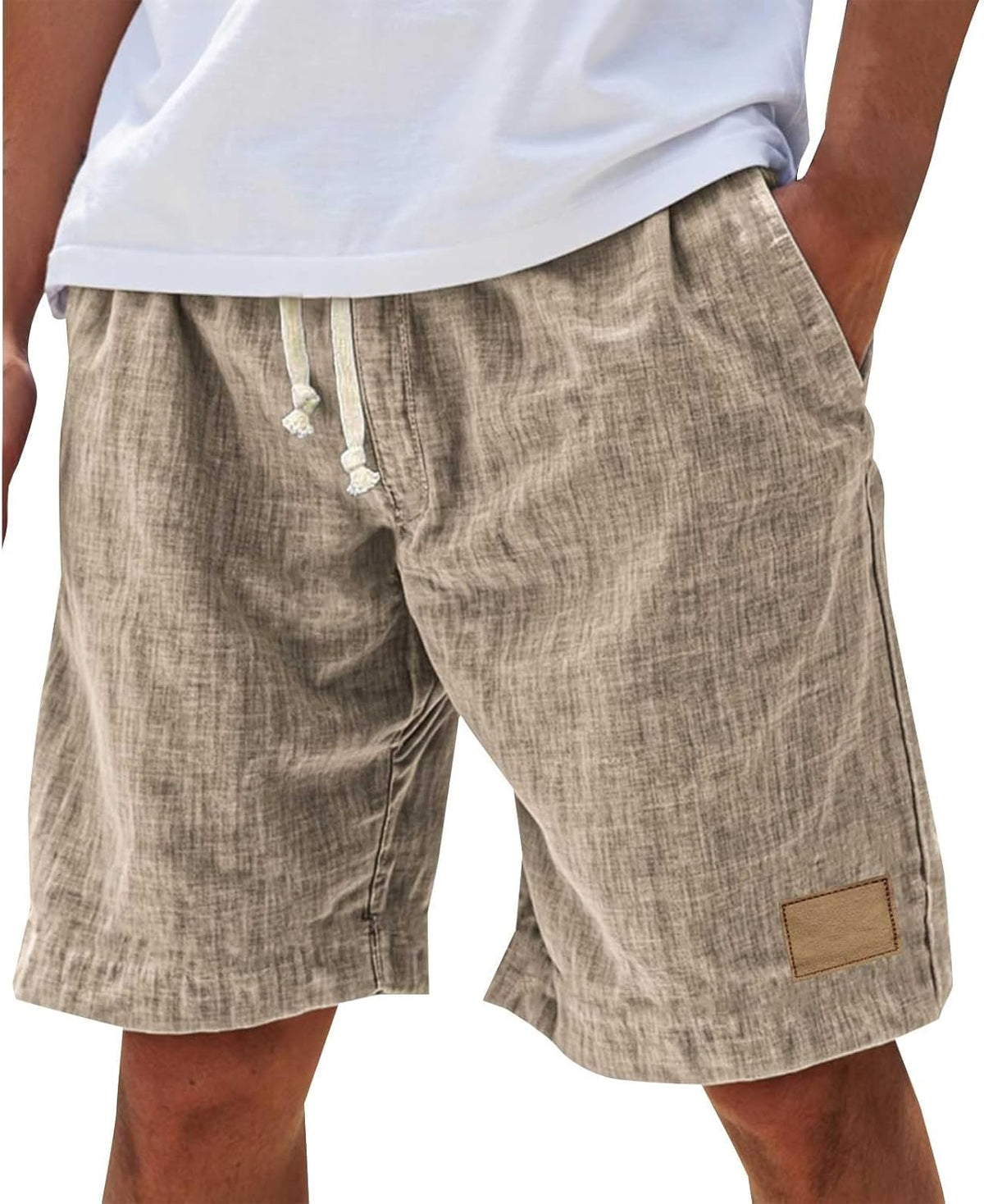 Men's elastic drawstring shorts – colour option