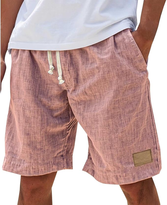 Men's elastic drawstring shorts – colour option