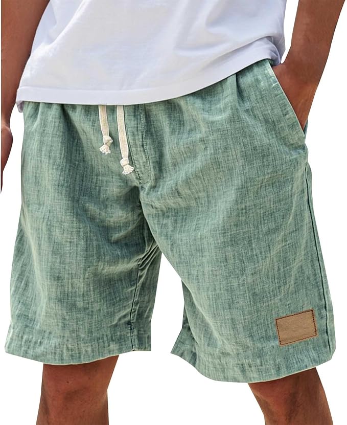 Men's elastic drawstring shorts – colour option