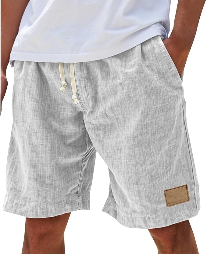 Men's elastic drawstring shorts – colour option