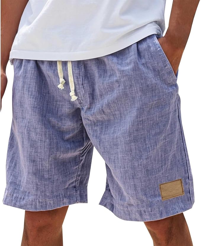 Men's elastic drawstring shorts – colour option