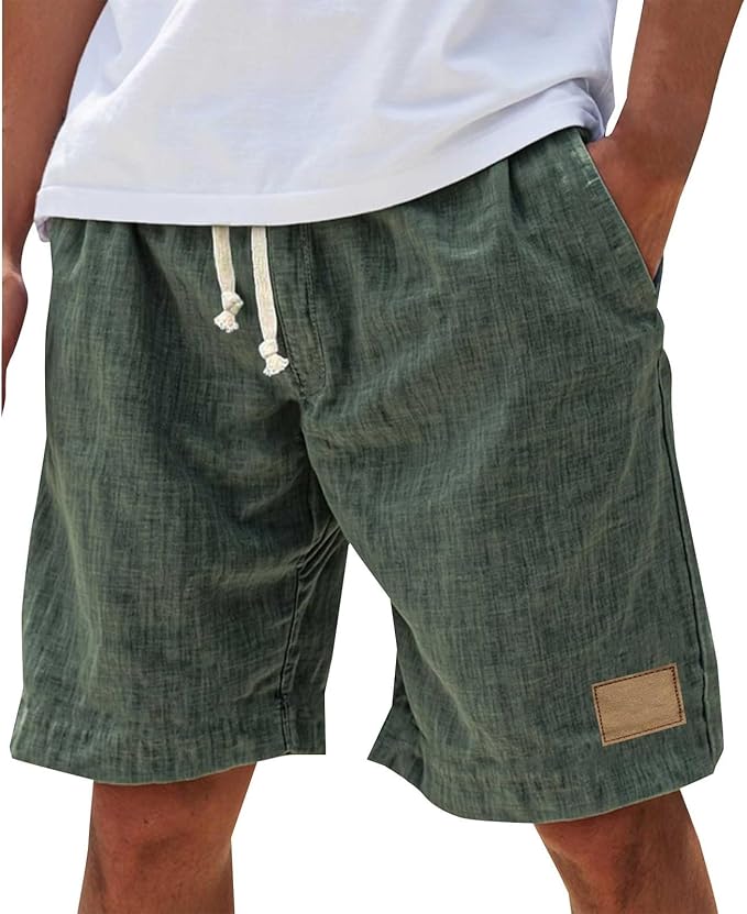 Men's elastic drawstring shorts – colour option
