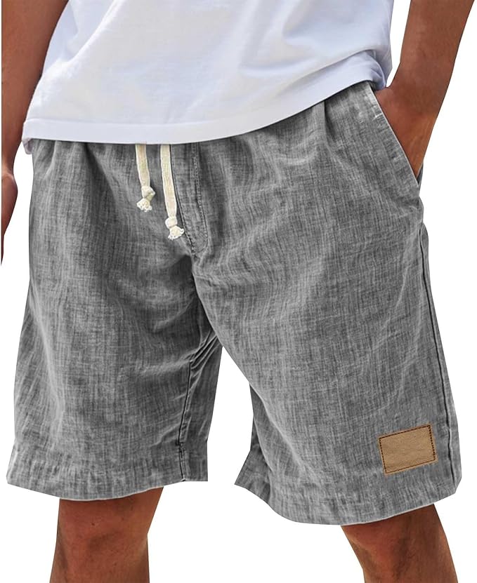 Men's elastic drawstring shorts – colour option