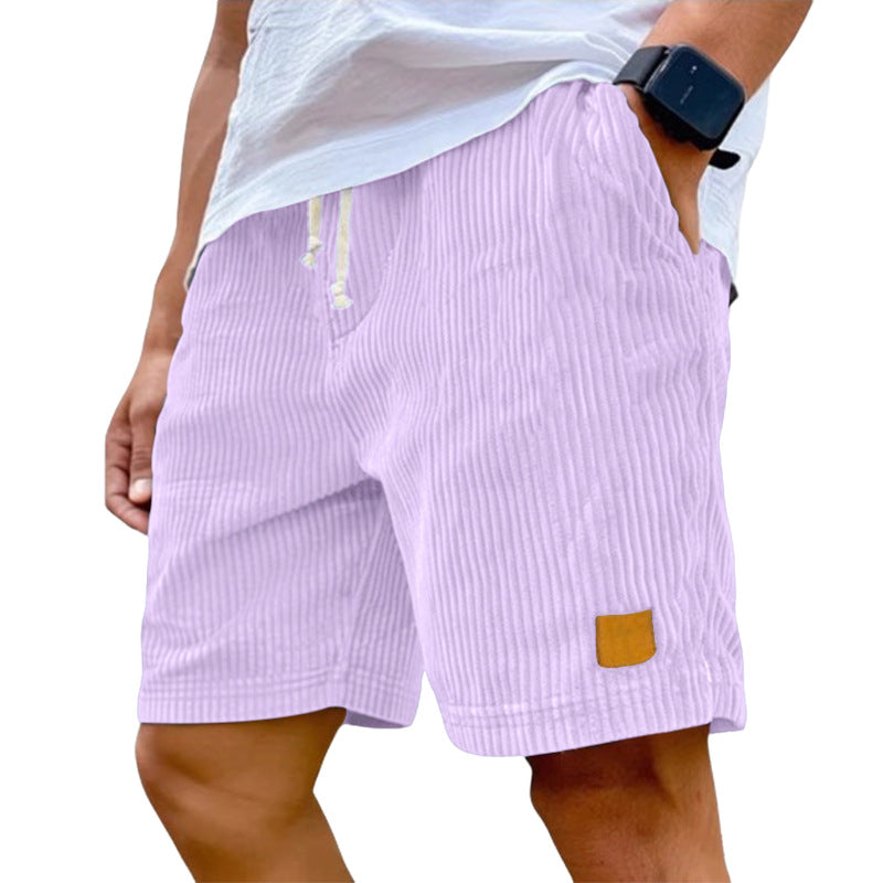 Men's fine corduroy shorts – detail view
