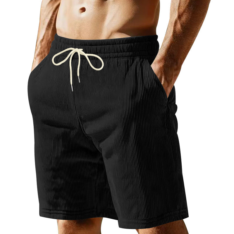 Men's textured Bermuda shorts – colour option