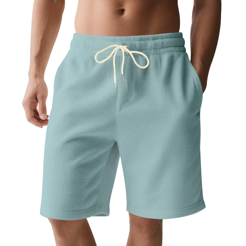 Men's textured Bermuda shorts – colour option