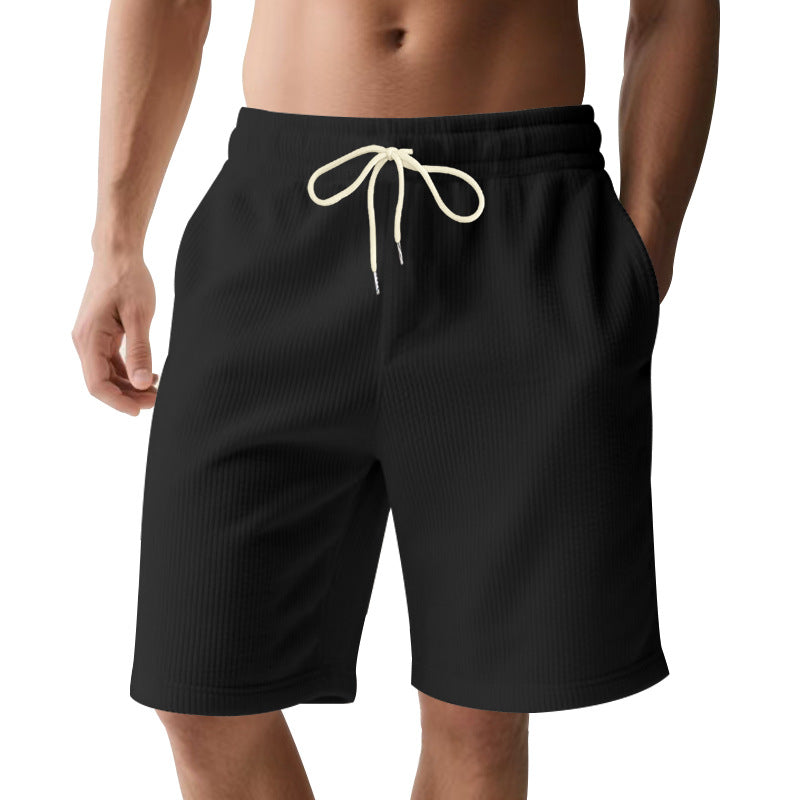 Men's textured Bermuda shorts – colour option