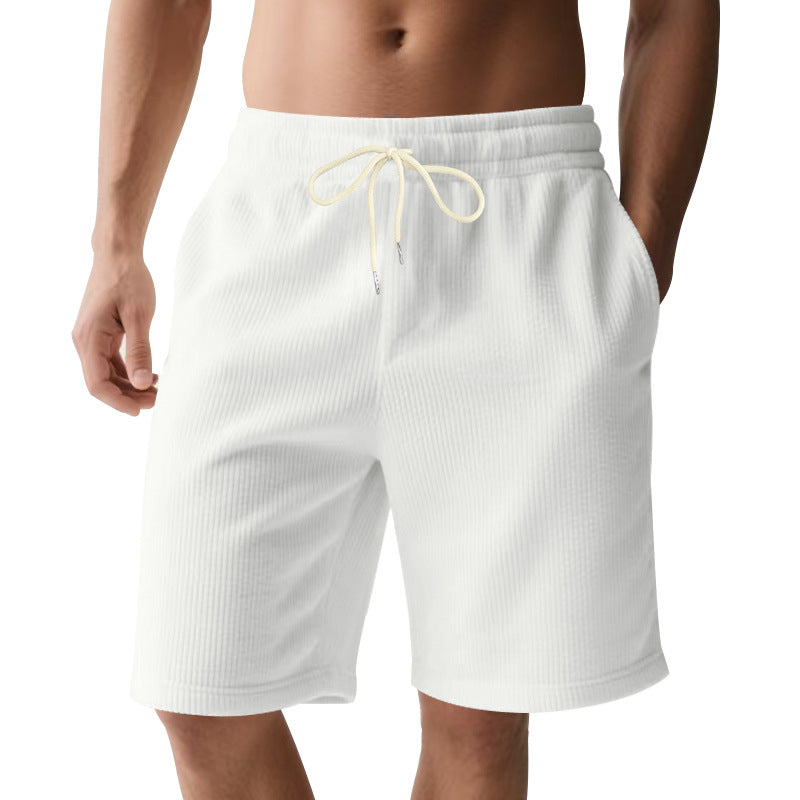 Men's Fine Rib Texture Bermuda Shorts