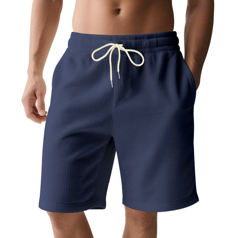 Men's Fine Rib Texture Bermuda Shorts