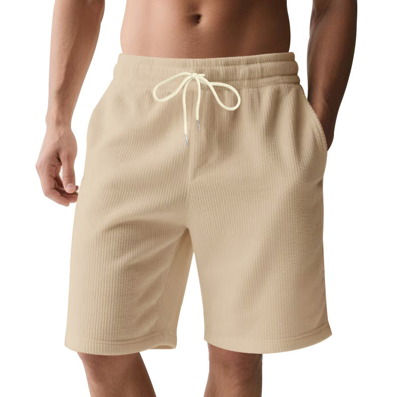 Men's Fine Rib Texture Bermuda Shorts