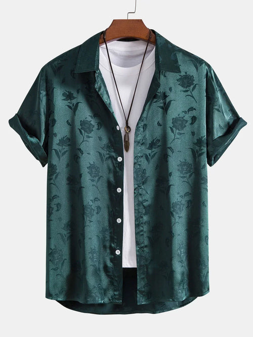 Men's floral short-sleeve shirt – colour option