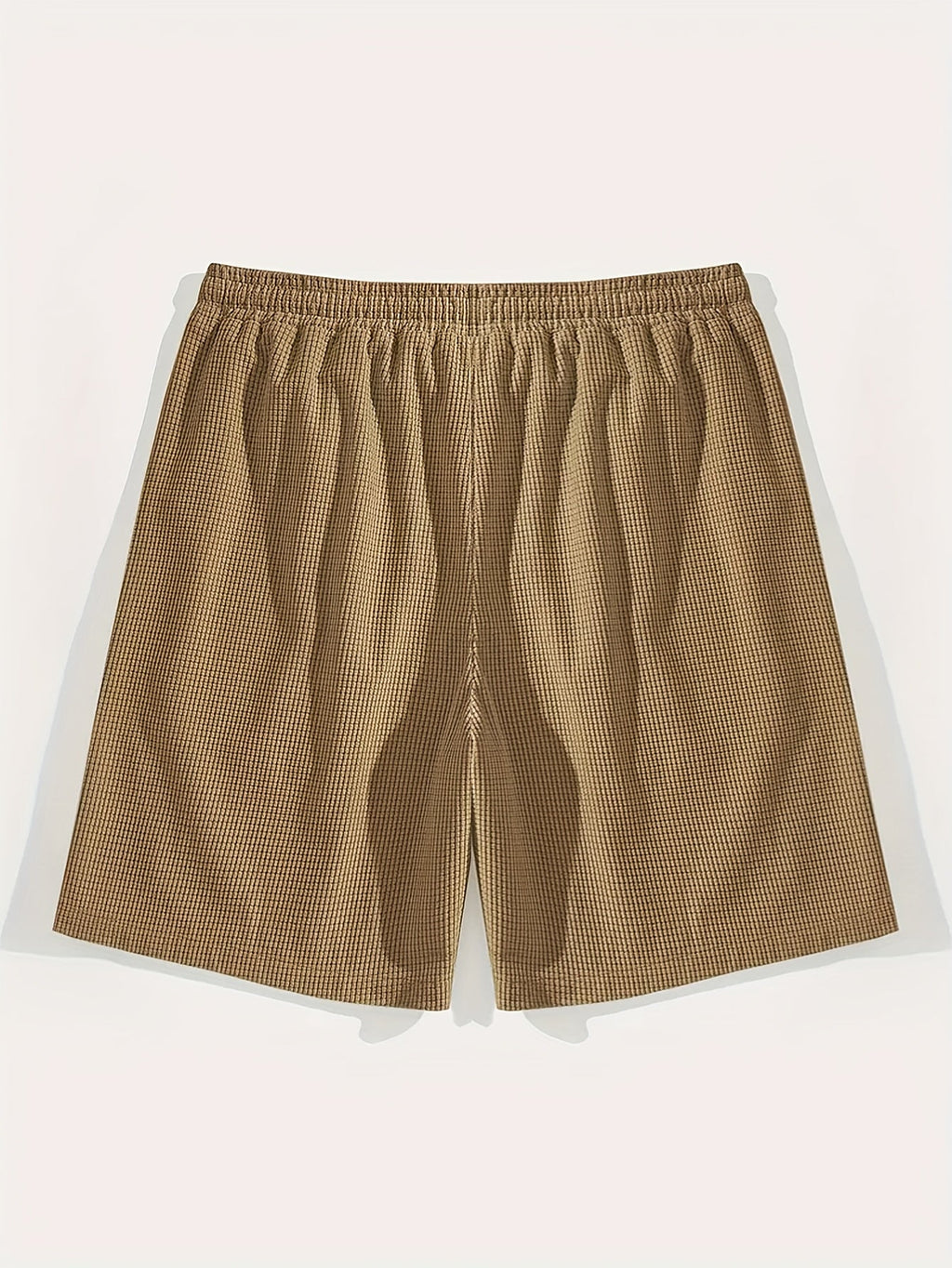 Men's grid texture drawstring shorts – alternate view